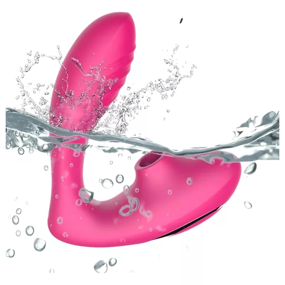 Tracy's Dog 2 - sieviešu 2in1 vibrators ar gaisa viļņu stimulāciju rozā