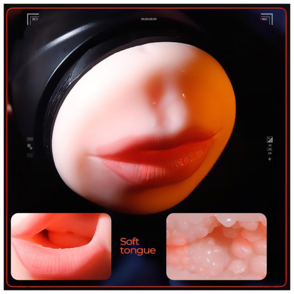 Leopard - mutvārdu un maksts vibrators vīriešiem, naturālais