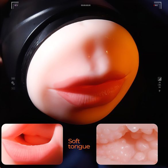 Leopard - mutvārdu un maksts vibrators vīriešiem, naturālais