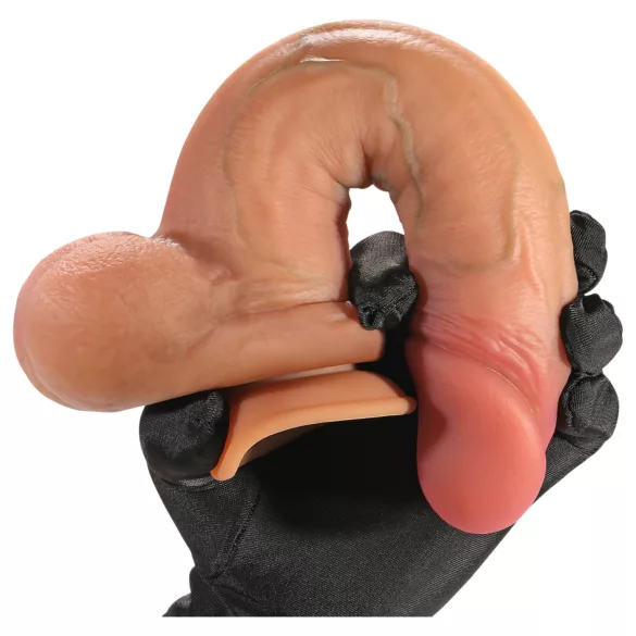 FeelSkin - ultra reālistisks dildo ar sēkliniekukuli - naturāls (18,5 cm)