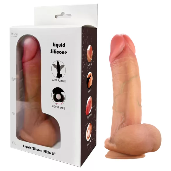 FeelSkin - īpaši reālistisks dildo ar sēkliniekiem (dabisks, 12,5 cm)