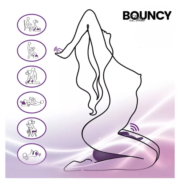 Bouncy Bliss Classic - uzpūšams spilvens ar vibrāciju, violets