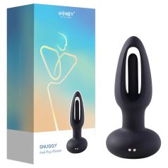 Honey Play Box anālais vibrators ar mēlīti, melns