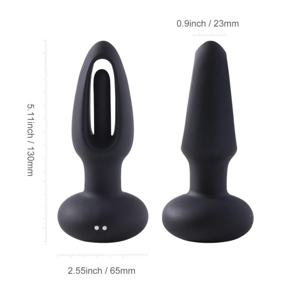 Honey Play Box anālais vibrators ar mēlīti, melns
