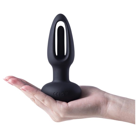 Honey Play Box anālais vibrators ar mēlīti, melns