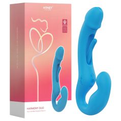   Honey Play Box Harmony Duo - gudrais stiprināmais vibrators ar mēlīti (zils)