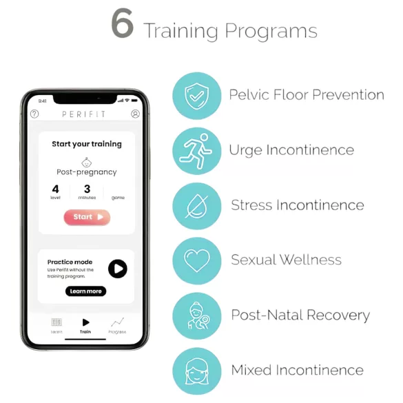 Perifit - ar lietotni vadāma vibrējoša geišas bumbiņa (rozā)