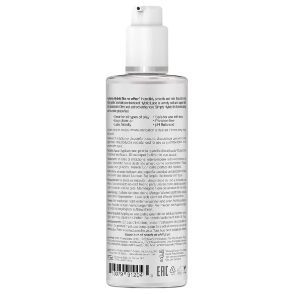 Wicked Simply Hybrid - lubrikants, hibrīds, 120 ml