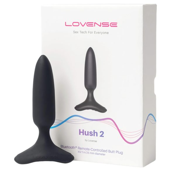 LOVENSE Hush 2 XS - akumulatora mini anālais vibrators (25mm) - melns