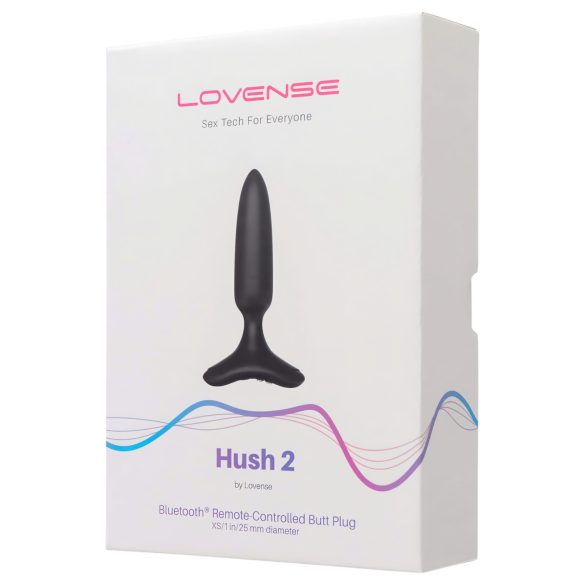 LOVENSE Hush 2 XS - anālais vibrators ar akumulatoru 25mm melns