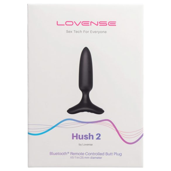 LOVENSE Hush 2 XS - anālais vibrators ar akumulatoru 25mm melns