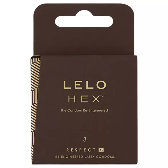 LELO Hex Respect XL - prezervatīvi lielā izmēra latekss 3 gab