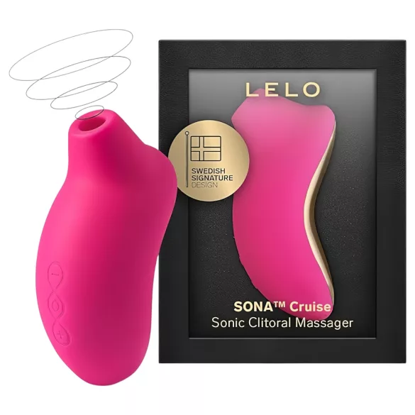 LELO Sona Cruise - klitora stimulators ar viļņu stimulāciju ķiršu krāsā
