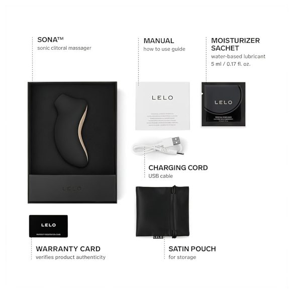 LELO Sona - klitora stimulators ar skaņu viļņiem melns