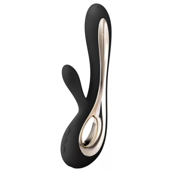 LELO Soraya 2 - ūdensizturīgs uzlādējams vibrators ar klitora stimulatoru melns