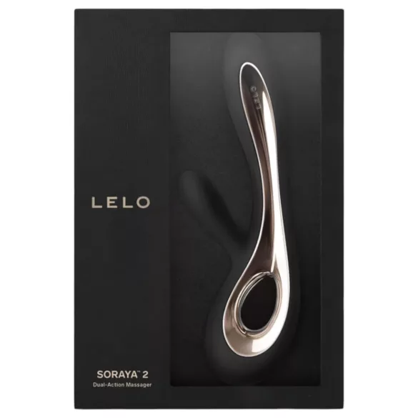 LELO Soraya 2 - ūdensizturīgs uzlādējams vibrators ar klitora stimulatoru melns