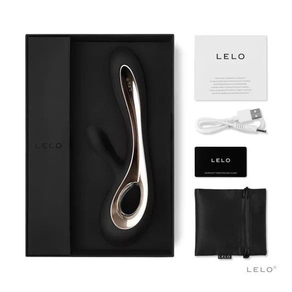 LELO Soraya 2 - ūdensizturīgs uzlādējams vibrators ar klitora stimulatoru melns