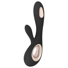   LELO Soraya Wave - vibrators ar klitora stimulatoru, kustīgs, melns