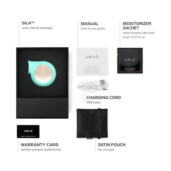 LELO Sila - klitora vibrators ar viļņu tehnoloģiju, ūdensizturīgs, tirkīza