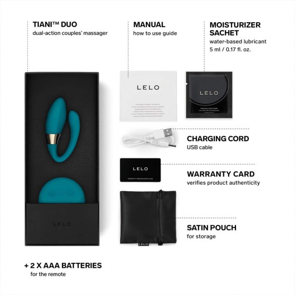 LELO Tiani Duo - pāru vibrators silikona zils