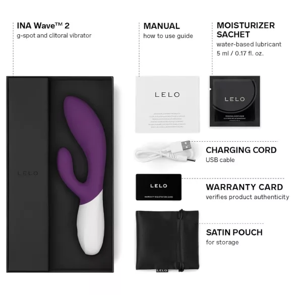 LELO Ina Wave 2 - vibrators, uzlādējams, ūdensizturīgs, lillā