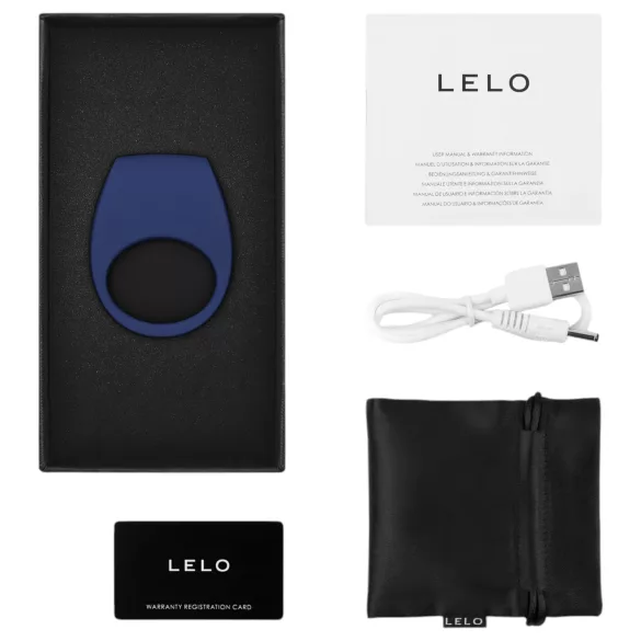 LELO Tor 3 - akumulators viedais vibrējošs erekcijas gredzens zils