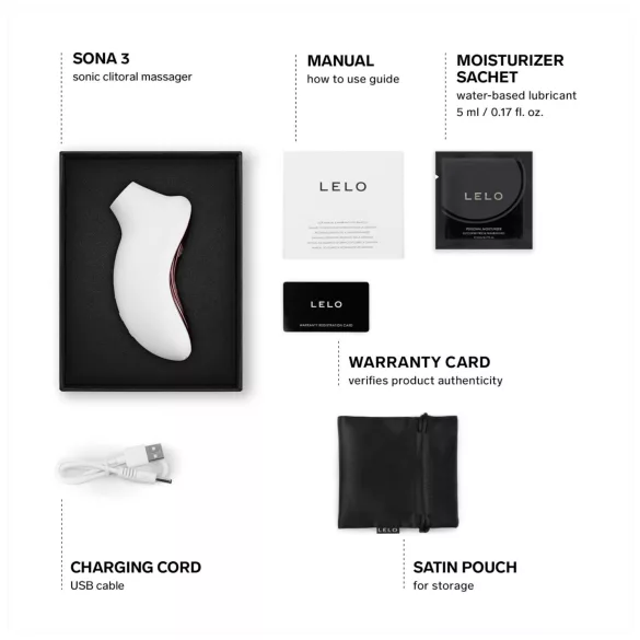 LELO Sona 3 - klitora stimulators ar viļņu tehnoloģiju balts