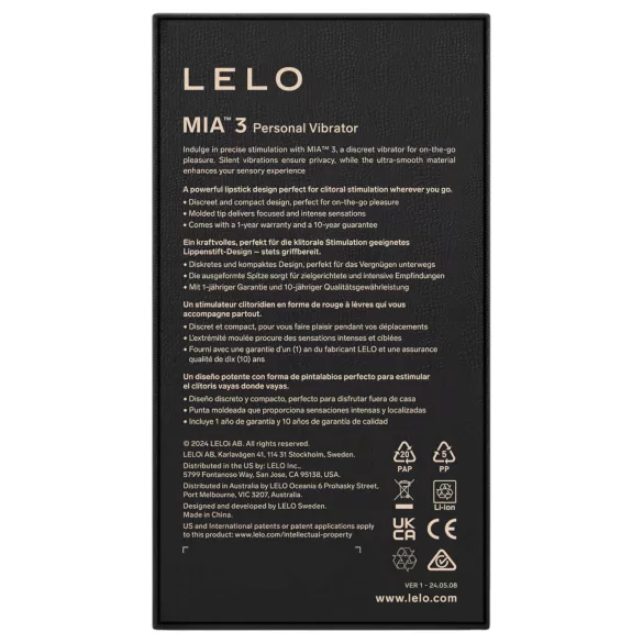LELO Mia 3 - lūpu krāsas vibrators rozā