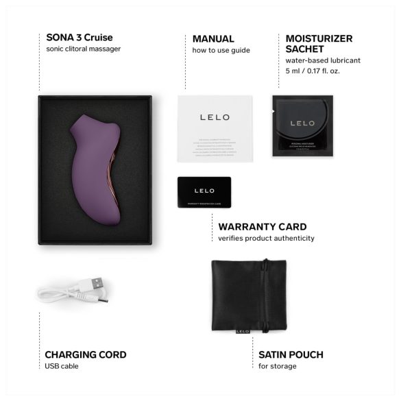 LELO Sona 3 Cruise - klitora stimulators ar skaņas viļņiem, violets