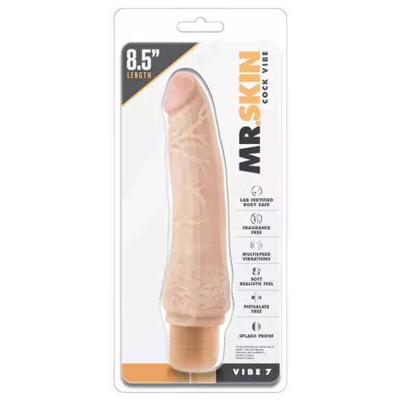 Dr. Skin Vibe No.7 realistisks vibrators dabīga krāsa