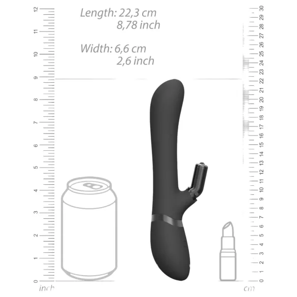 Vive Chou - 4in1 vibrators ar klitora stimulatoru melns