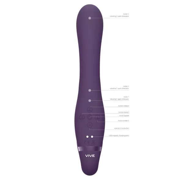 Vive Suki - piesprādzējams vibrators bez siksniņas violets