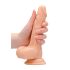 RealRock Dong 7 - dzīvā izskata dildo ar sēkliniekiem (17cm) - dabīgā krāsā
