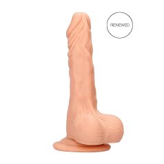 RealRock dildo ar sēkliniekiem 20 cm ādas krāsā