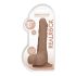 RealRock Dong 10 - īsts, ar sēkliniekiem dildo (25cm) - tumši dabīgs