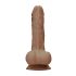 RealRock Dong 10 - īsts, ar sēkliniekiem dildo (25cm) - tumši dabīgs