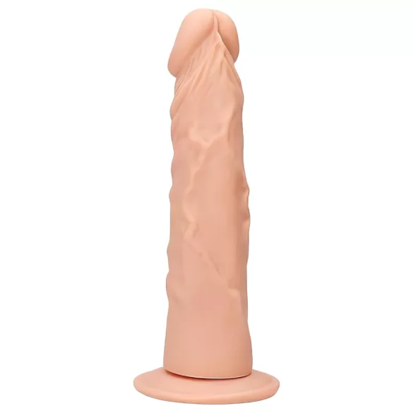 RealRock dildo ar izteiktu vēnainumu 20cm, naturālas krāsas