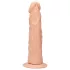 RealRock dildo ar izteiktu vēnainumu 20cm, naturālas krāsas
