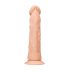 RealRock dildo ar izteiktu vēnainumu 20cm, naturālas krāsas