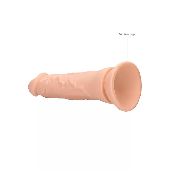RealRock dildo ar izteiktu vēnainumu 20cm, naturālas krāsas