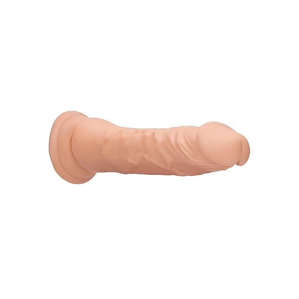 RealRock dildo ar izteiktu vēnainumu 20cm, naturālas krāsas