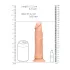 RealRock dildo ar izteiktu vēnainumu 20cm, naturālas krāsas