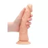 RealRock dildo ar izteiktu vēnainumu 20cm, naturālas krāsas