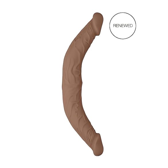 RealRock Dubultais Dongs 14 - divkāršs dildo (36cm) - tumšs dabīgs