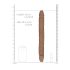 RealRock Dubultais Dongs 14 - divkāršs dildo (36cm) - tumšs dabīgs