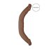 RealRock Dubultais Dong 18 - divkāršais dildo (46cm) - tumši naturāls