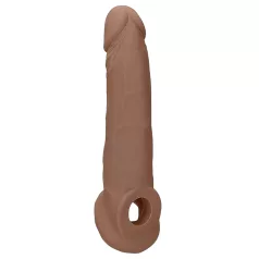 RealRock dzimumlocekļa uzmava 21,5 cm tumši miesaskrāsas