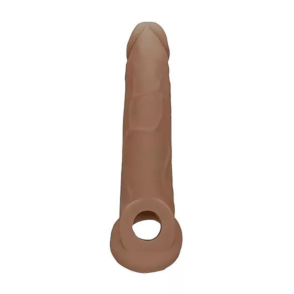 RealRock dzimumlocekļa uzmava 21,5 cm tumši miesaskrāsas