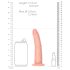RealRock Slim - dabīgs dildo - 15,5 cm (dabīgs)