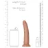 RealRock dildo realistisks slaids 15,5 cm tumši bēšs
